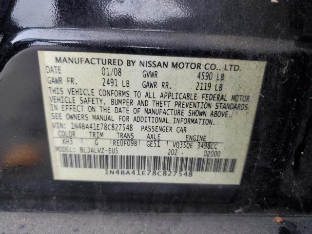 Photo 11 VIN: 1N4BA41E78C827548 - NISSAN MAXIMA SE 