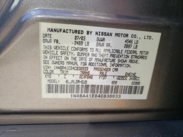 Photo 11 VIN: 1N4BA41E84C836933 - NISSAN MAXIMA 