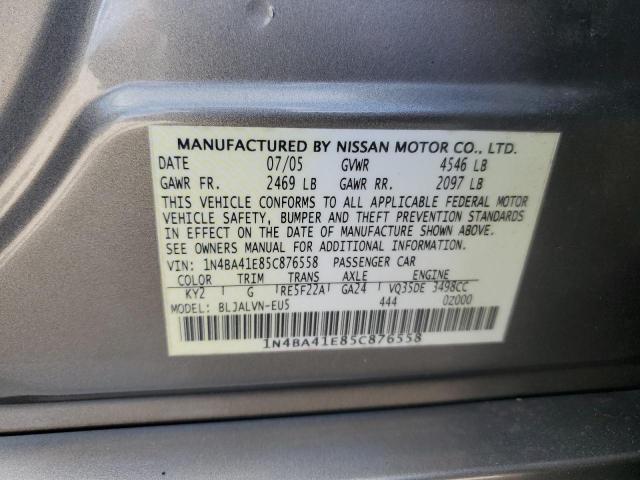 Photo 11 VIN: 1N4BA41E85C876558 - NISSAN MAXIMA 