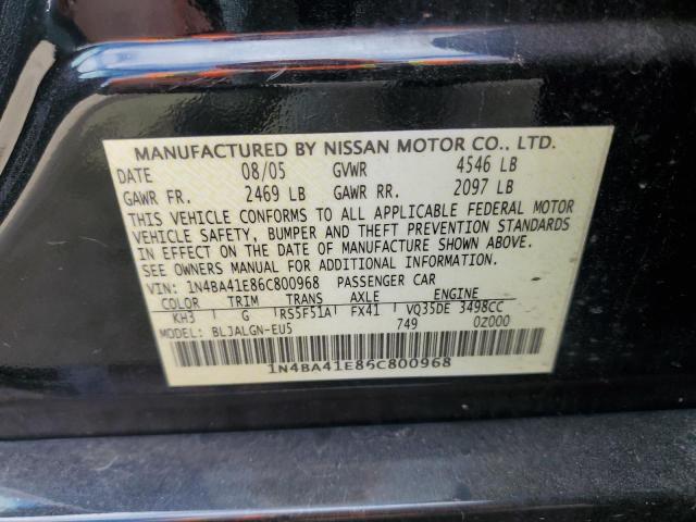 Photo 12 VIN: 1N4BA41E86C800968 - NISSAN MAXIMA SE 