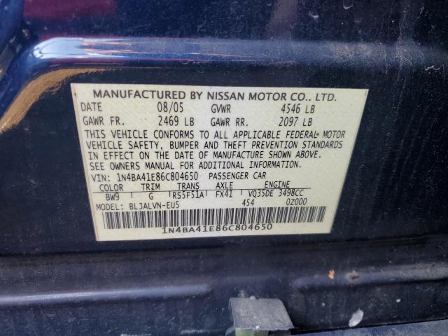 Photo 11 VIN: 1N4BA41E86C804650 - NISSAN MAXIMA 