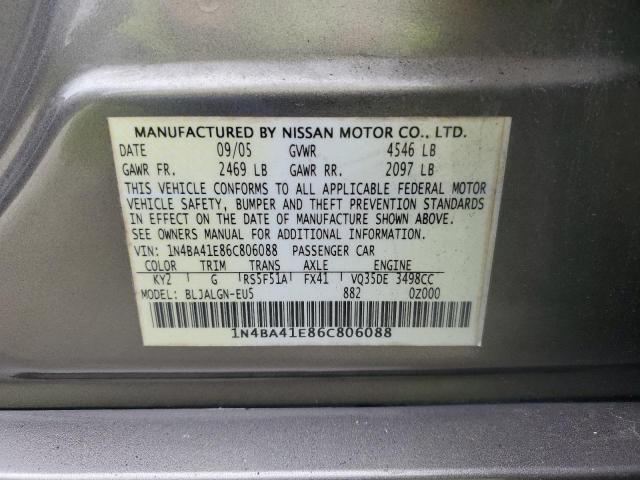 Photo 11 VIN: 1N4BA41E86C806088 - NISSAN MAXIMA 