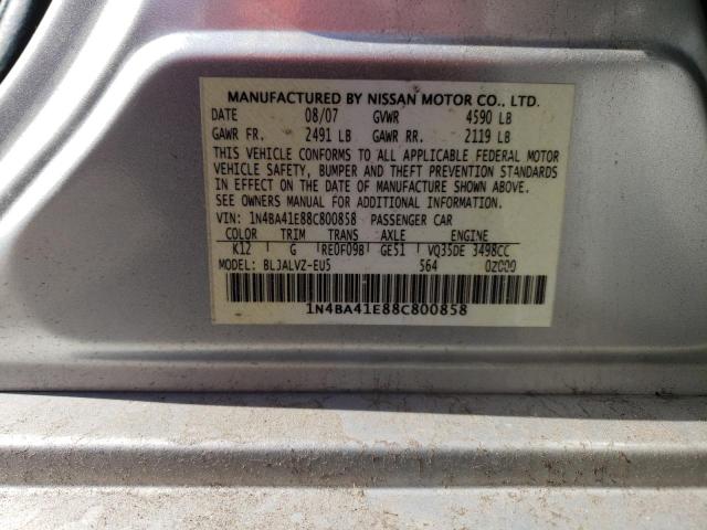 Photo 11 VIN: 1N4BA41E88C800858 - NISSAN MAXIMA SE 