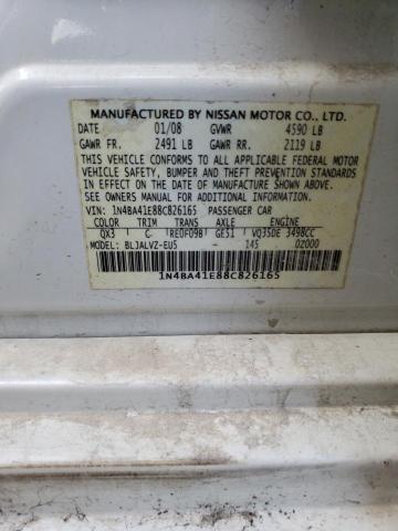 Photo 12 VIN: 1N4BA41E88C826165 - NISSAN MAXIMA SE 