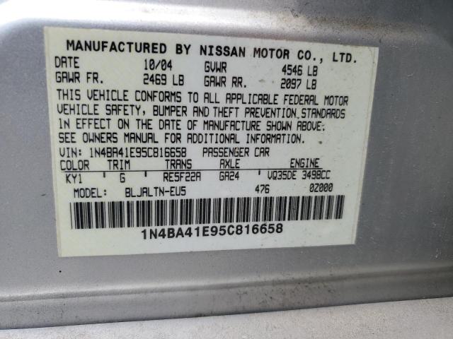 Photo 11 VIN: 1N4BA41E95C816658 - NISSAN MAXIMA SE 