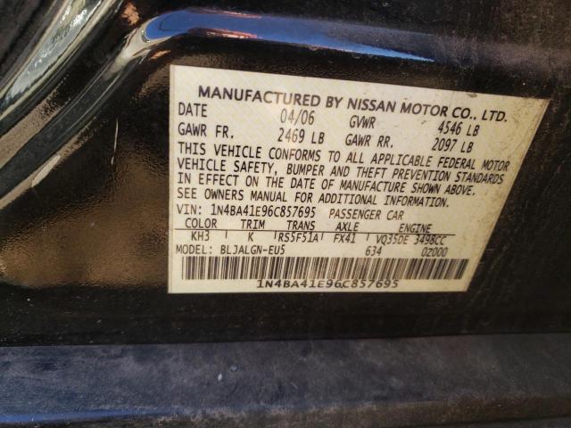 Photo 11 VIN: 1N4BA41E96C857695 - NISSAN MAXIMA 