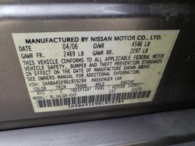 Photo 11 VIN: 1N4BA41E96C859284 - NISSAN MAXIMA 