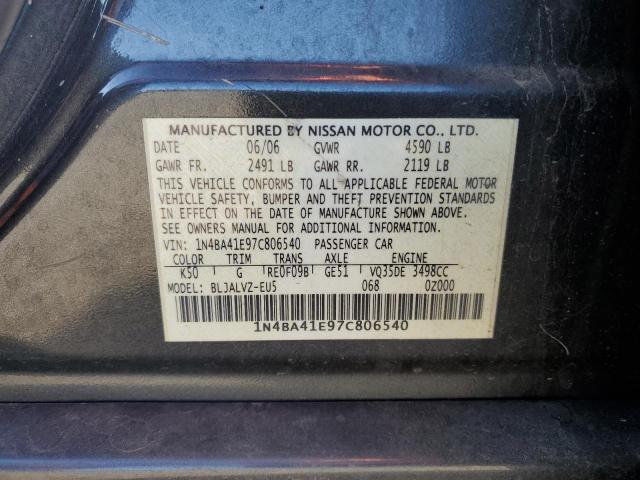 Photo 11 VIN: 1N4BA41E97C806540 - NISSAN MAXIMA SE 