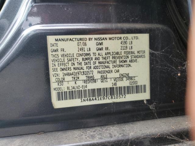 Photo 11 VIN: 1N4BA41E97C810572 - NISSAN MAXIMA SE 