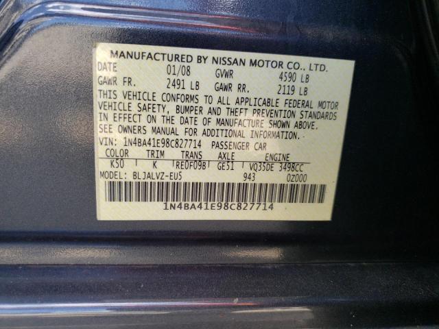 Photo 11 VIN: 1N4BA41E98C827714 - NISSAN MAXIMA 