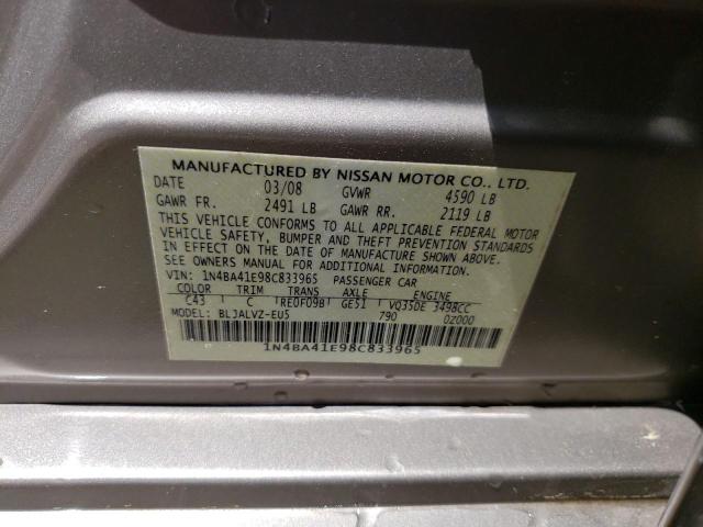 Photo 11 VIN: 1N4BA41E98C833965 - NISSAN MAXIMA SE 