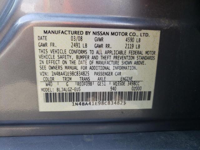 Photo 11 VIN: 1N4BA41E98C834825 - NISSAN MAXIMA SE 