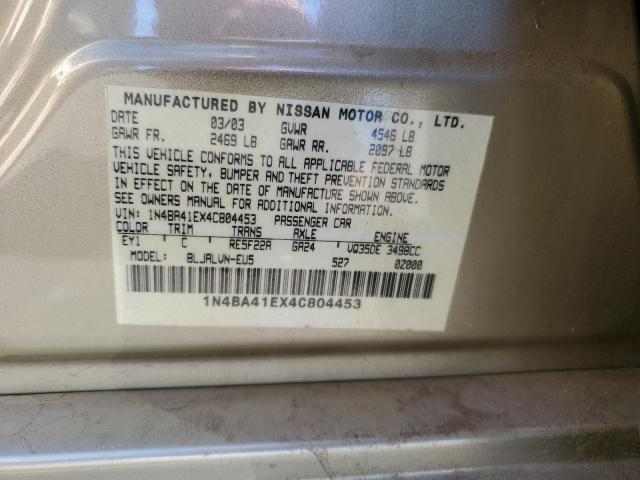 Photo 11 VIN: 1N4BA41EX4C804453 - NISSAN MAXIMA 