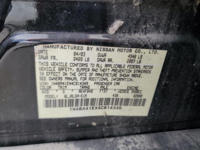 Photo 11 VIN: 1N4BA41EX4C814349 - NISSAN MAXIMA SE 