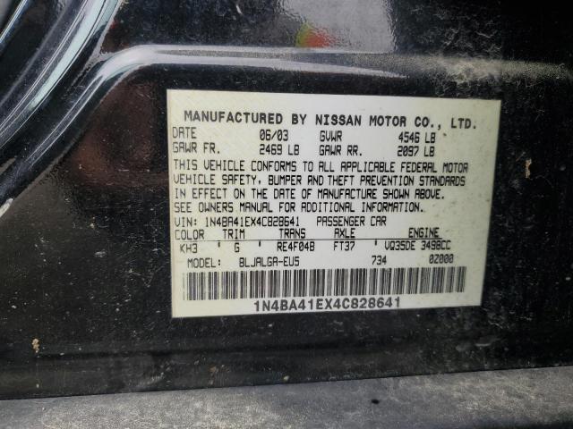 Photo 12 VIN: 1N4BA41EX4C828641 - NISSAN MAXIMA 