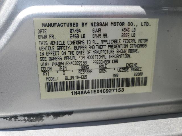 Photo 11 VIN: 1N4BA41EX4C927153 - NISSAN MAXIMA 