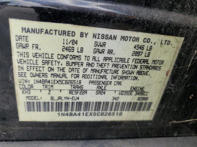 Photo 12 VIN: 1N4BA41EX5C826518 - NISSAN MAXIMA 