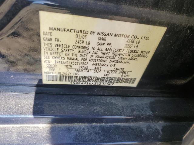 Photo 11 VIN: 1N4BA41EX5C837602 - NISSAN MAXIMA SE 