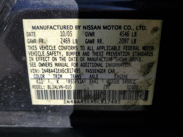 Photo 11 VIN: 1N4BA41EX6C817495 - NISSAN MAXIMA SE 