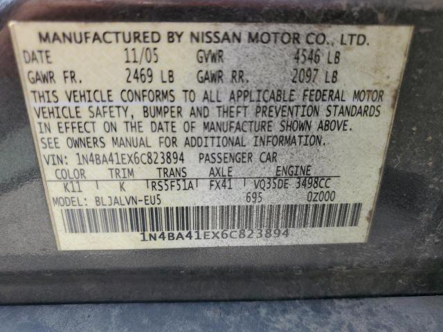 Photo 12 VIN: 1N4BA41EX6C823894 - NISSAN MAXIMA SE 