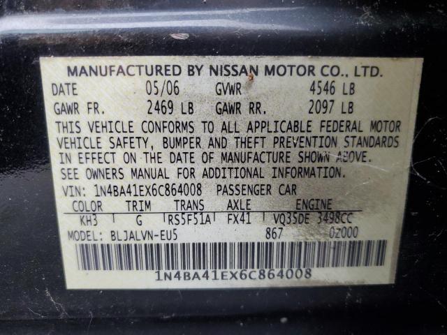 Photo 11 VIN: 1N4BA41EX6C864008 - NISSAN MAXIMA 