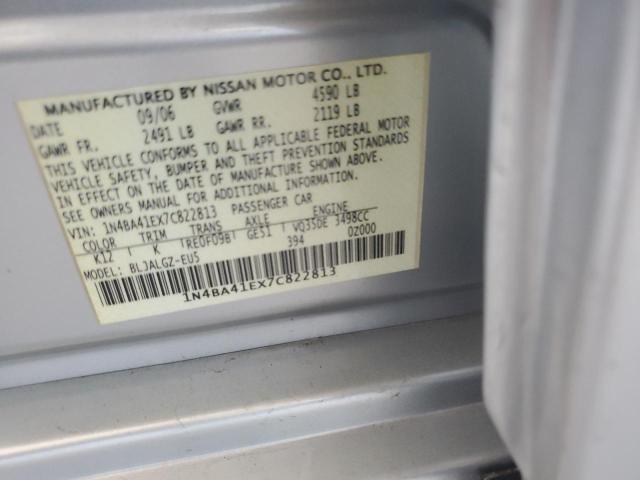 Photo 11 VIN: 1N4BA41EX7C822813 - NISSAN MAXIMA SE 