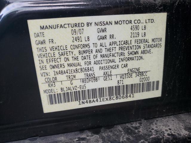 Photo 11 VIN: 1N4BA41EX8C806841 - NISSAN MAXIMA 