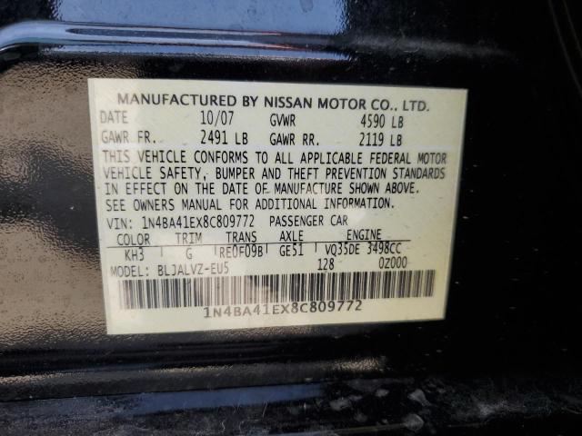 Photo 12 VIN: 1N4BA41EX8C809772 - NISSAN MAXIMA SE 