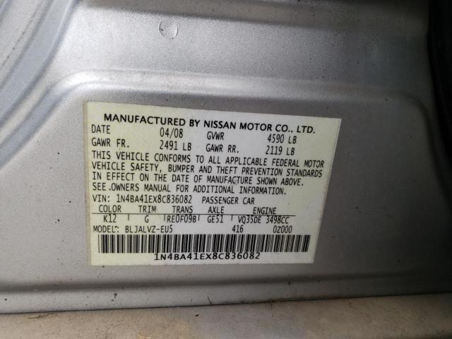 Photo 11 VIN: 1N4BA41EX8C836082 - NISSAN MAXIMA 