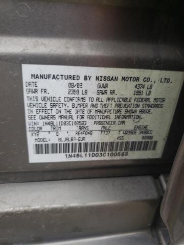 Photo 11 VIN: 1N4BL11D03C100583 - NISSAN ALTIMA SE 