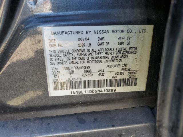 Photo 11 VIN: 1N4BL11D05N410899 - NISSAN ALTIMA SE 