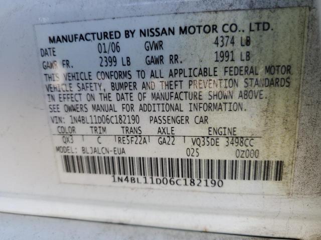 Photo 11 VIN: 1N4BL11D06C182190 - NISSAN ALTIMA 