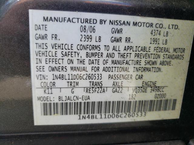 Photo 11 VIN: 1N4BL11D06C260533 - NISSAN ALTIMA 