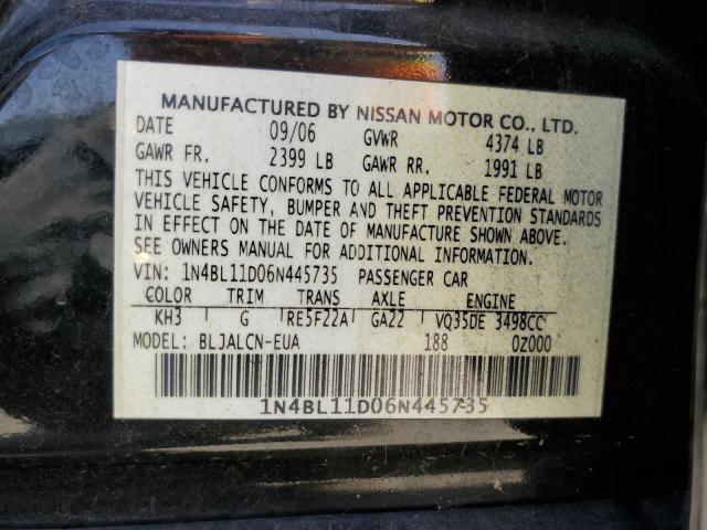 Photo 12 VIN: 1N4BL11D06N445735 - NISSAN ALTIMA 