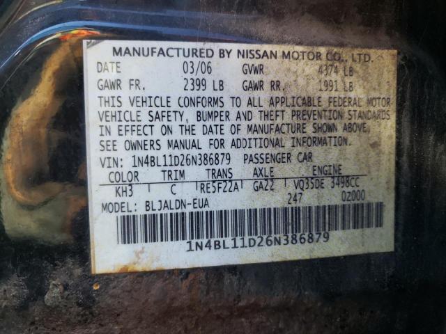 Photo 11 VIN: 1N4BL11D26N386879 - NISSAN ALTIMA 