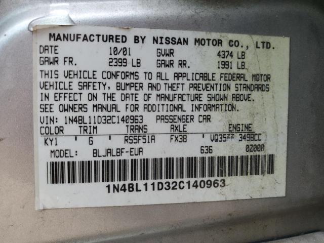 Photo 11 VIN: 1N4BL11D32C140963 - NISSAN ALTIMA 