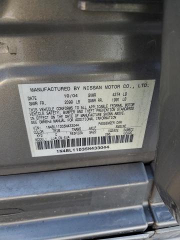 Photo 11 VIN: 1N4BL11D35N433044 - NISSAN ALTIMA SE 