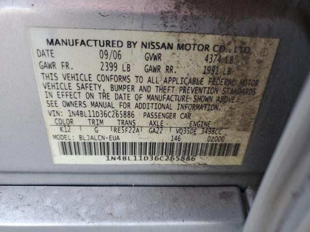 Photo 11 VIN: 1N4BL11D36C265886 - NISSAN ALTIMA SE 