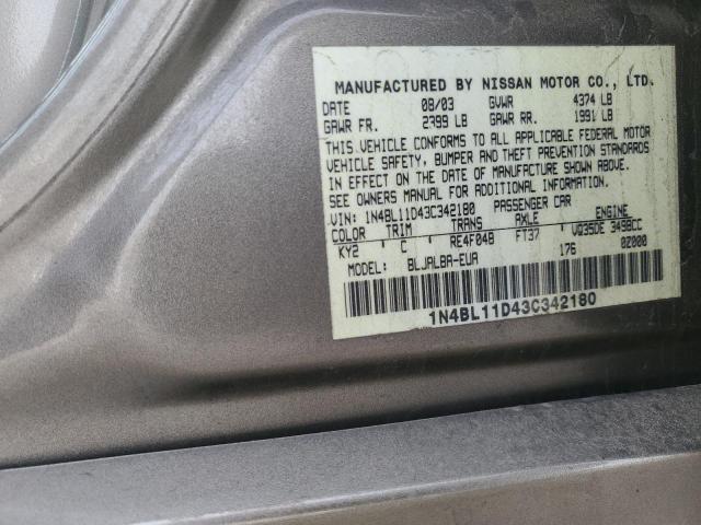 Photo 11 VIN: 1N4BL11D43C342180 - NISSAN ALTIMA 