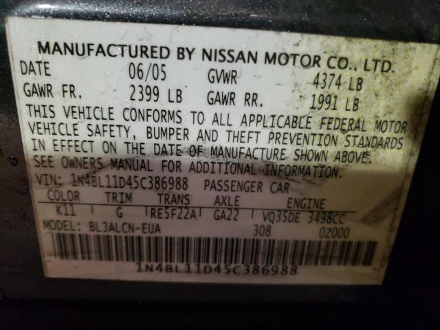 Photo 11 VIN: 1N4BL11D45C386988 - NISSAN ALTIMA 