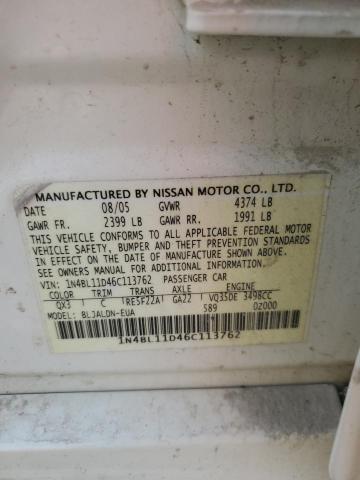 Photo 11 VIN: 1N4BL11D46C113762 - NISSAN ALTIMA SE 