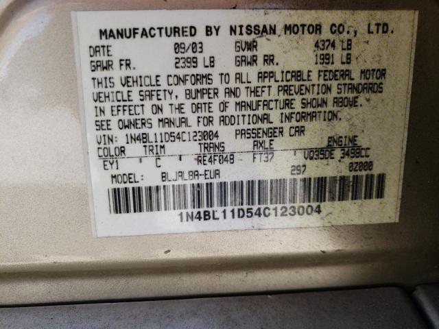 Photo 12 VIN: 1N4BL11D54C123004 - NISSAN ALTIMA 