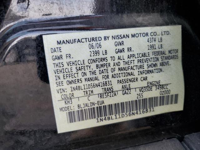 Photo 11 VIN: 1N4BL11D56N416831 - NISSAN ALTIMA SE 