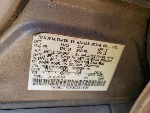 Photo 11 VIN: 1N4BL11D63C261505 - NISSAN ALTIMA 