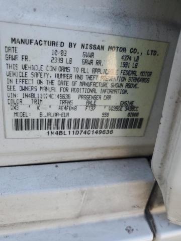 Photo 11 VIN: 1N4BL11D74C149636 - NISSAN ALTIMA 