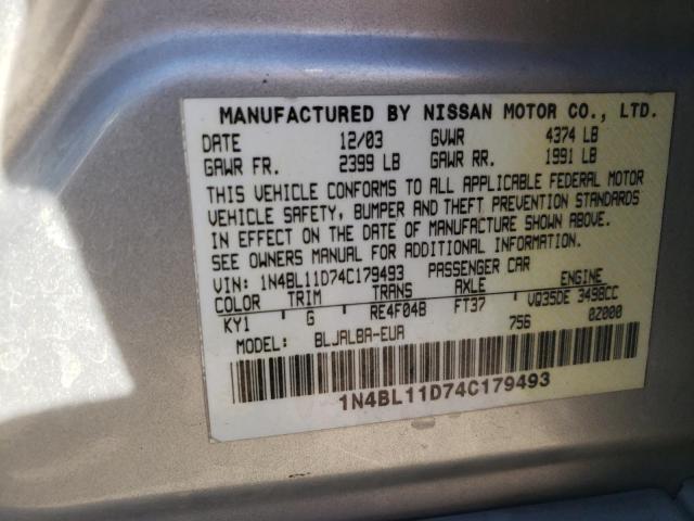 Photo 11 VIN: 1N4BL11D74C179493 - NISSAN ALTIMA 