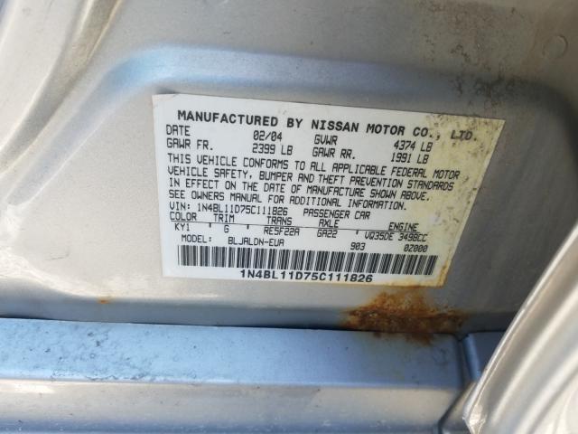 Photo 9 VIN: 1N4BL11D75C111826 - NISSAN ALTIMA SE 