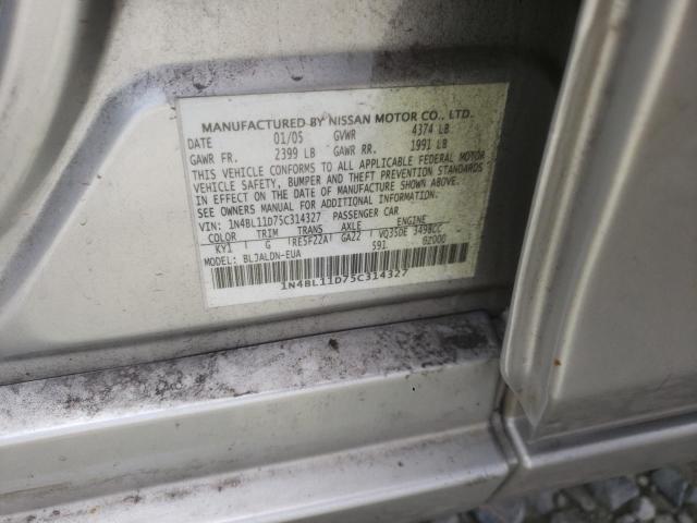 Photo 9 VIN: 1N4BL11D75C314327 - NISSAN ALTIMA SE 