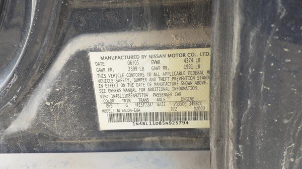 Photo 1 VIN: 1N4BL11D85N925794 - NISSAN ALTIMA 