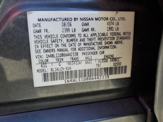 Photo 11 VIN: 1N4BL11D86N442338 - NISSAN ALTIMA 